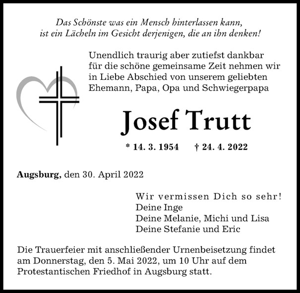 Nachruf Josef Trutt